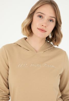 Kadın Kum Kapüşonlu Sweatshirt - 50296947040