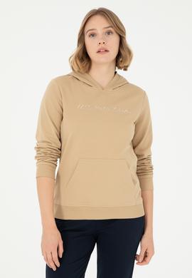 Kadın Kum Kapüşonlu Sweatshirt - 50296947040