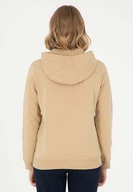 Kadın Kum Kapüşonlu Sweatshirt - 50296947040