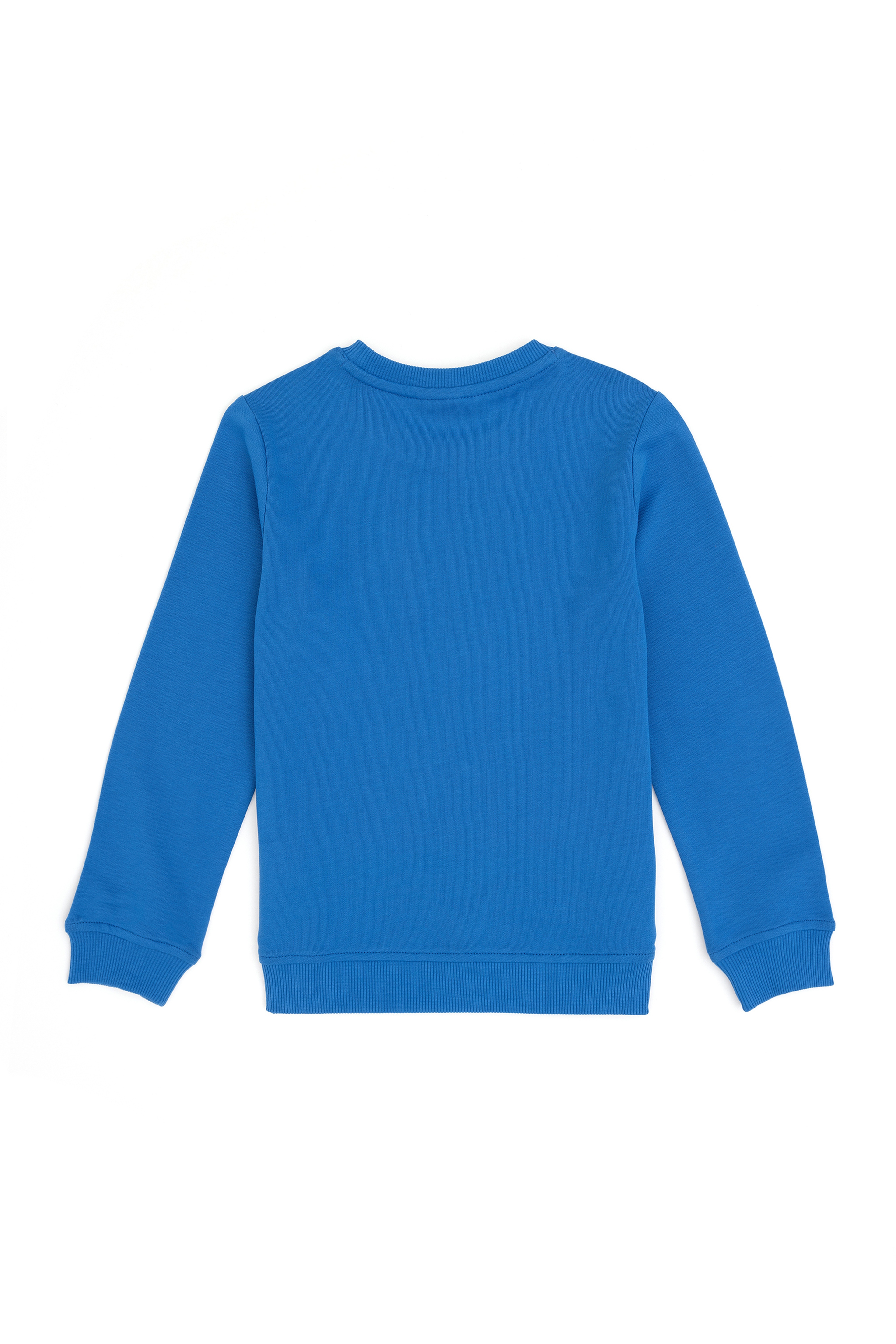 Erkek Çocuk Kobalt Basic Bisiklet Yaka Sweatshirt - Image 2