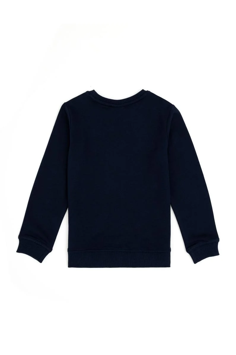 Erkek Çocuk Lacivert Basic Bisiklet Yaka Sweatshirt