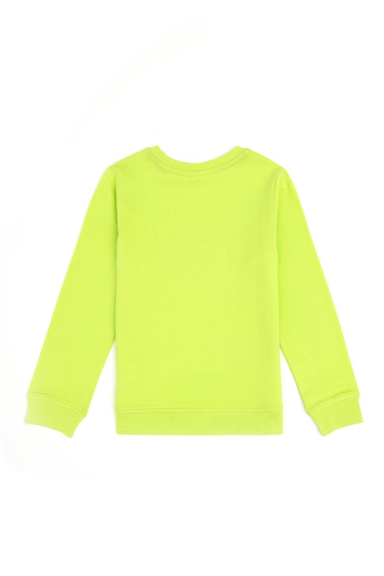 Erkek Çocuk Elma Yeşili Basic Bisiklet Yaka Sweatshirt - 50293474173