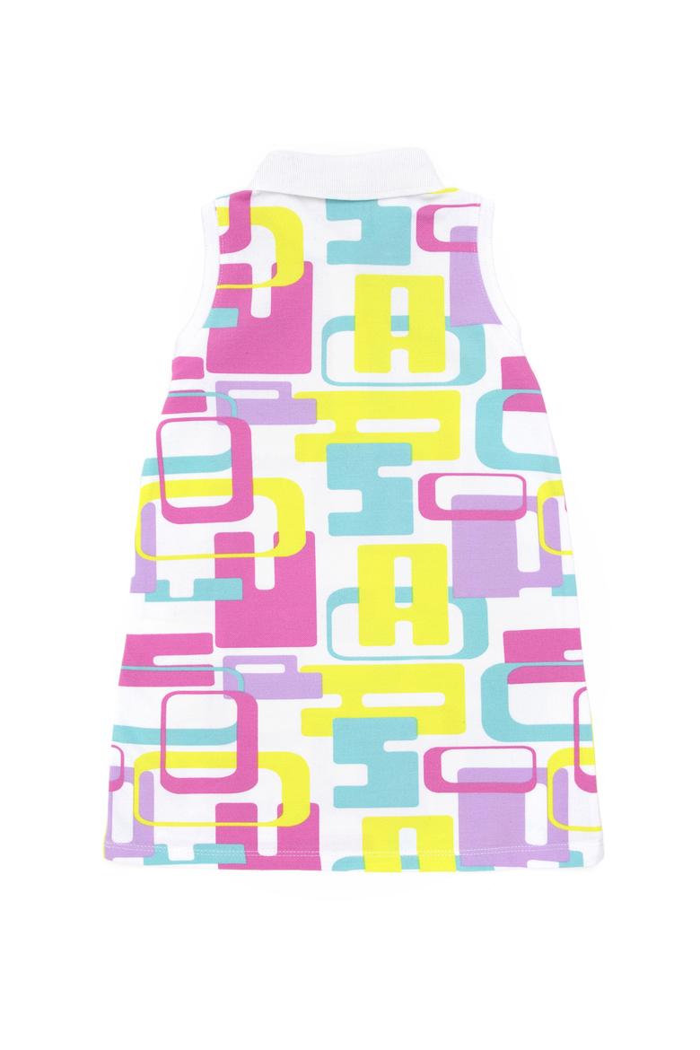 Kız Bebek Beyaz Polo Yaka Örme Elbise - 50289017013