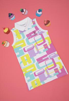 Kız Bebek Beyaz Polo Yaka Örme Elbise - 50289017013