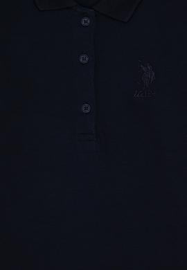 Kız Çocuk Lacivert Polo Yaka Basic Sweatshirt - 50296377004