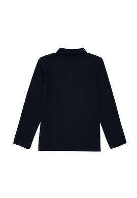 Kız Çocuk Lacivert Polo Yaka Basic Sweatshirt - 50296377004