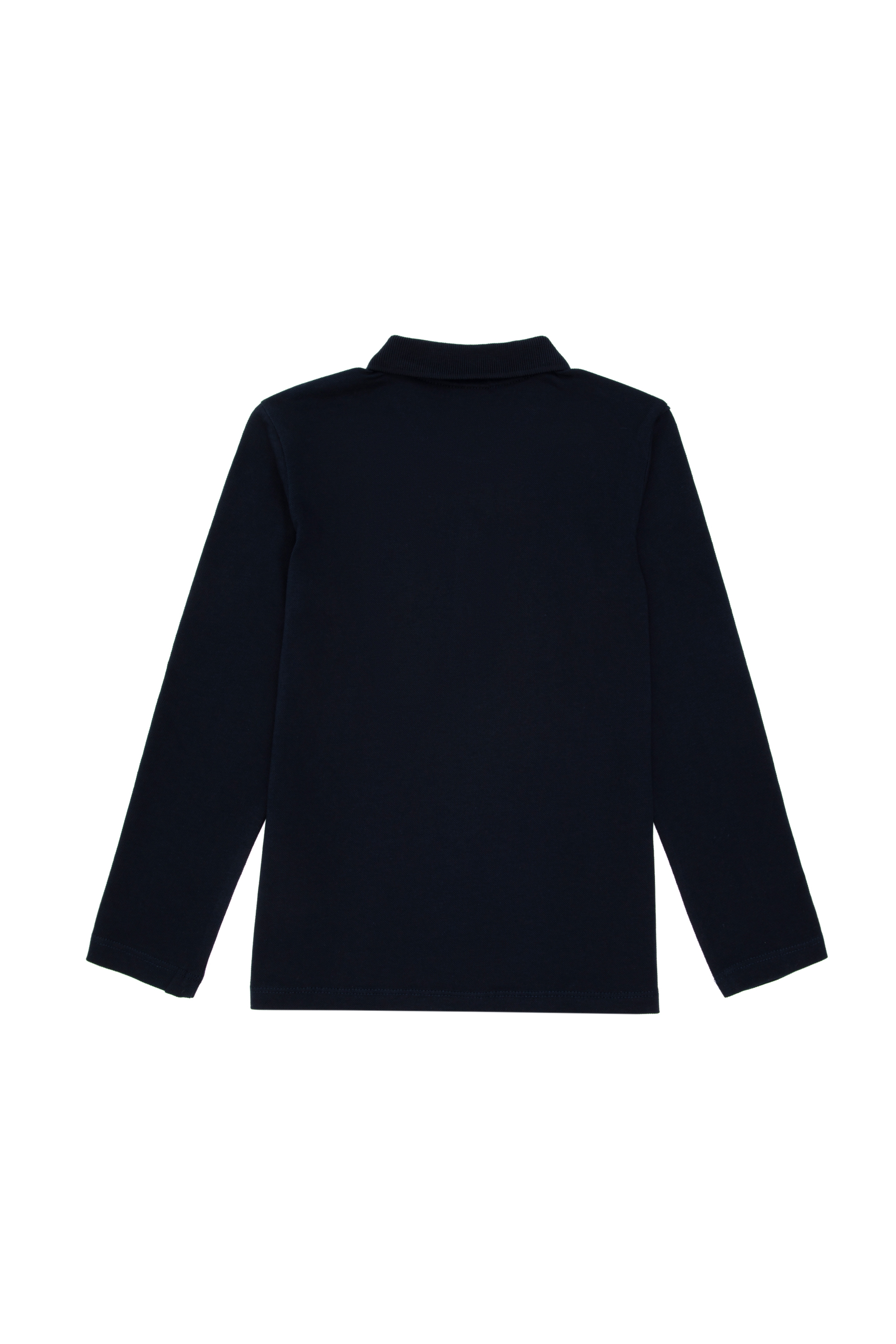 Kız Çocuk Lacivert Polo Yaka Basic Sweatshirt - Image 4