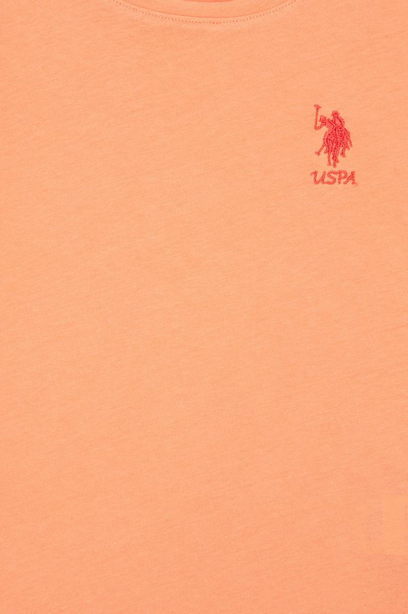 Kız Çocuk Somon Bisiklet Yaka Basic Tişört