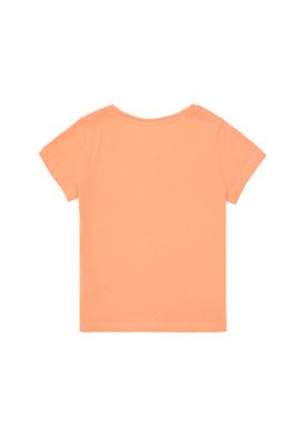 Kız Çocuk Somon Bisiklet Yaka Basic Tişört - 50295661055