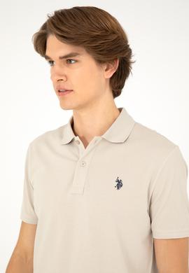 Erkek Slim Fit Polo Yaka Taş Basic Tişört - 50279573357