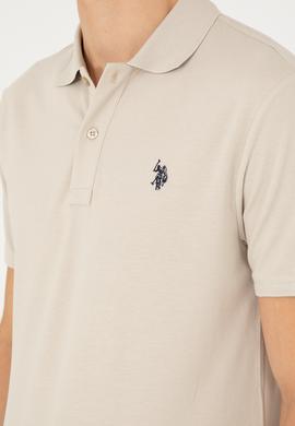 Erkek Slim Fit Polo Yaka Taş Basic Tişört - 50279573357