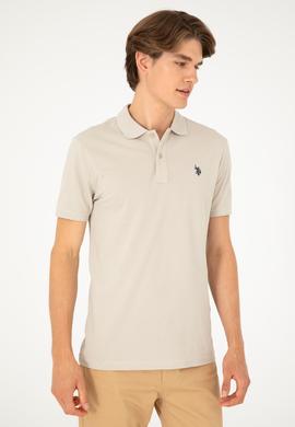 Erkek Slim Fit Polo Yaka Taş Basic Tişört - 50279573357