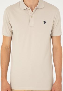 Erkek Slim Fit Polo Yaka Taş Basic Tişört - 50279573357