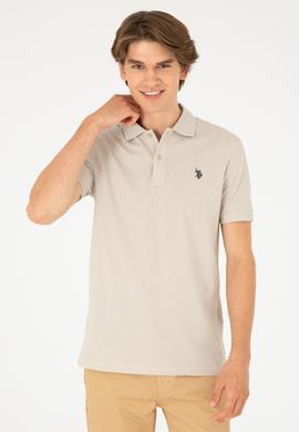 Erkek Slim Fit Polo Yaka Taş Basic Tişört - 50279573357