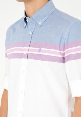 Erkek Saks Uzun Kollu Gömlek - 50283802007