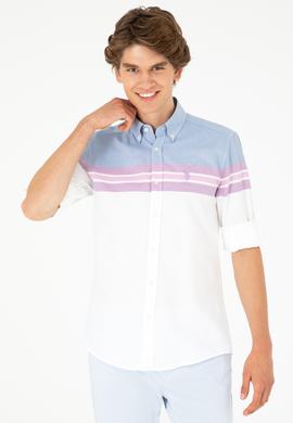 Erkek Saks Uzun Kollu Gömlek - 50283802007