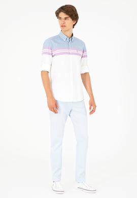 Erkek Saks Uzun Kollu Gömlek - 50283802007