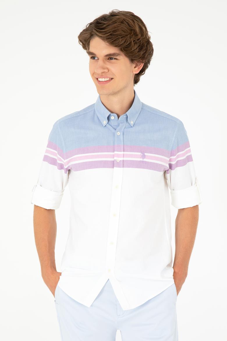 Erkek Saks Uzun Kollu Gömlek - 50283802007