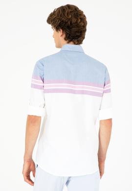 Erkek Saks Uzun Kollu Gömlek - 50283802007