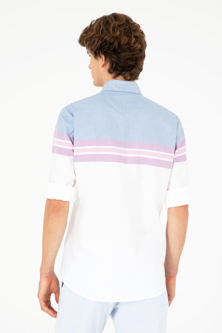 Erkek Saks Uzun Kollu Gömlek - 50283802007