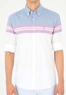 Erkek Saks Uzun Kollu Gömlek - 50283802007