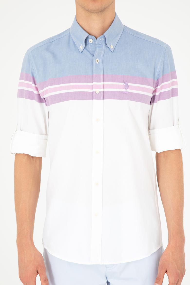 Erkek Saks Uzun Kollu Gömlek - 50283802007