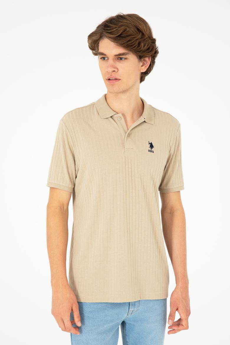 Erkek Regular Fit Polo Yaka Açık Haki Tişört - 50282022041