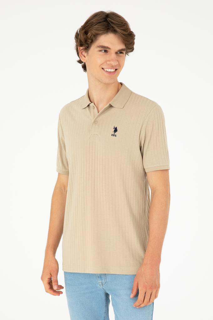 Erkek Regular Fit Polo Yaka Açık Haki Tişört