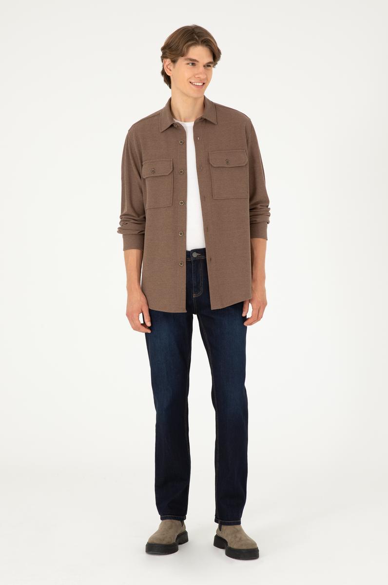 Erkek Koyu Mavi Jean Pantolon