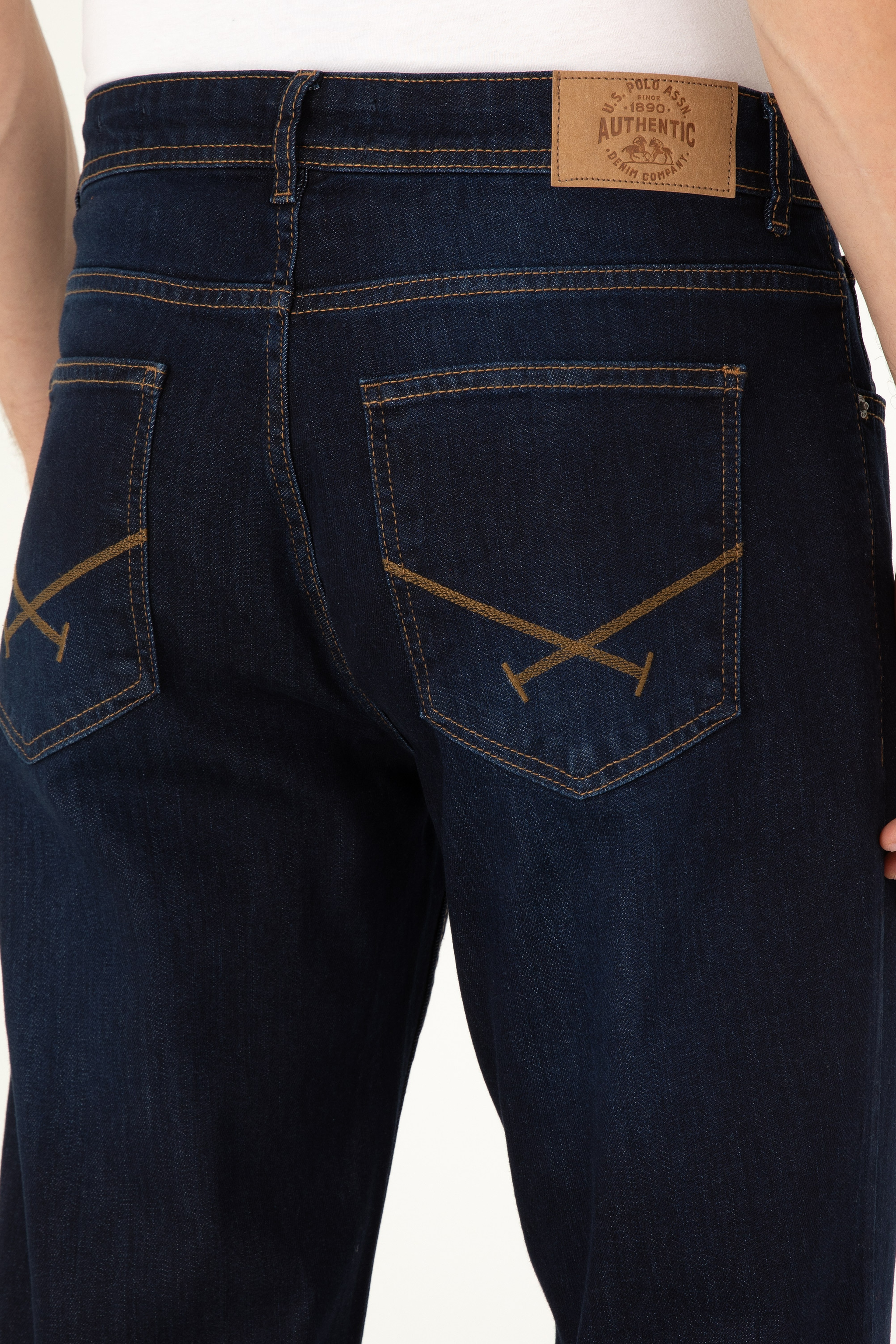Erkek Koyu Mavi Jean Pantolon - Image 6