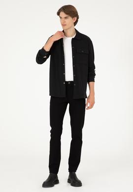 Erkek Siyah Örme Gömlek - 50299653008