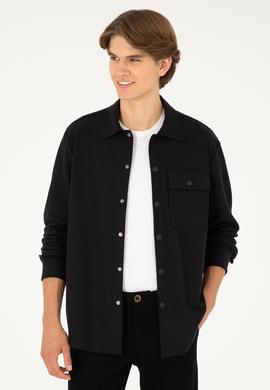 Erkek Siyah Örme Gömlek - 50299653008