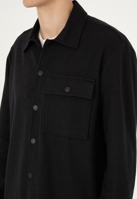 Erkek Siyah Örme Gömlek - 50299653008