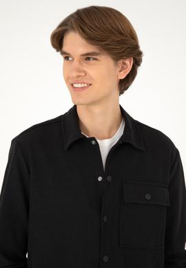 Erkek Siyah Örme Gömlek - 50299653008