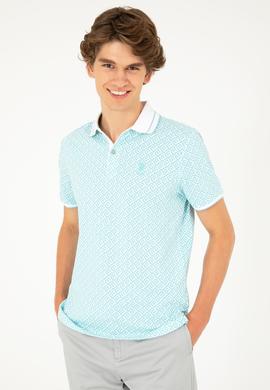 Erkek Regular Fit Polo Yaka Mint Tişört - 50281510049