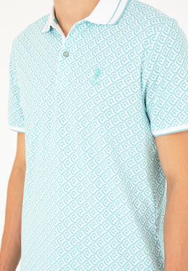 Erkek Regular Fit Polo Yaka Mint Tişört - 50281510049