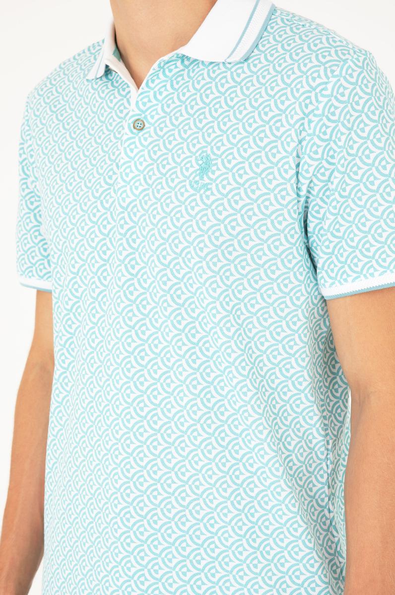 Erkek Regular Fit Polo Yaka Mint Tişört