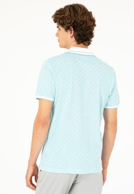 Erkek Regular Fit Polo Yaka Mint Tişört - 50281510049