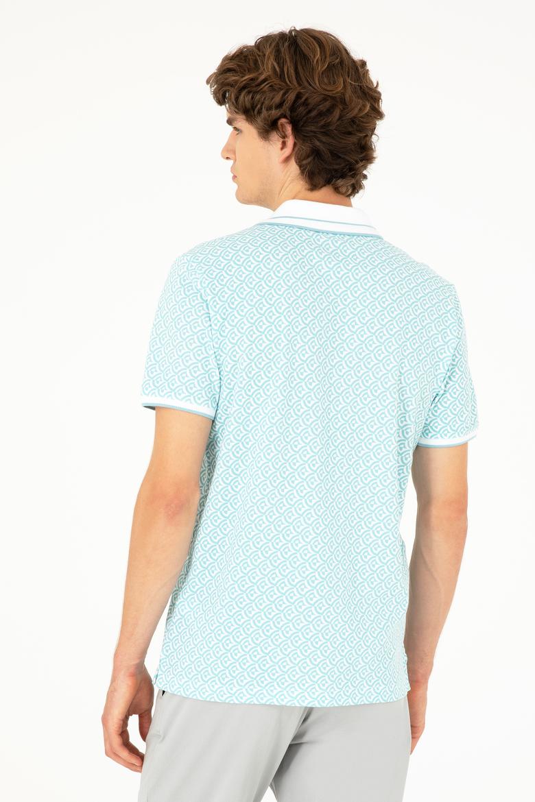 Erkek Regular Fit Polo Yaka Mint Tişört - 50281510049