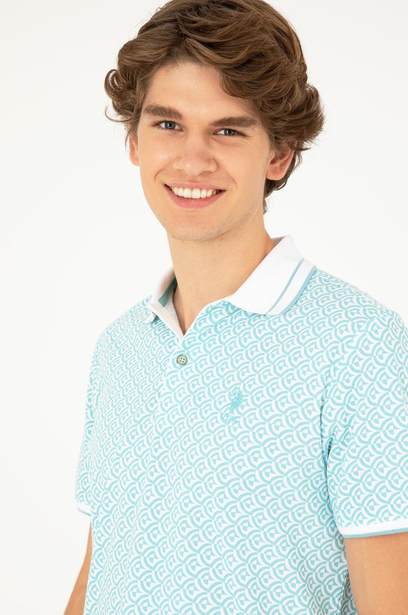 Erkek Regular Fit Polo Yaka Mint Tişört