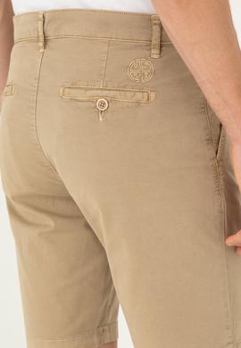 Erkek Açık Haki Dokuma Şort - 50283948060