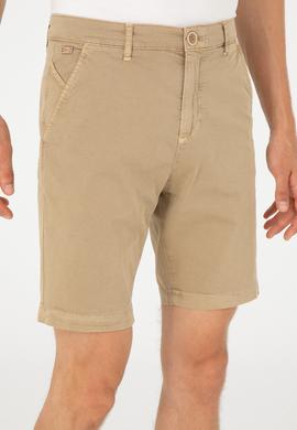 Erkek Açık Haki Dokuma Şort - 50283948060