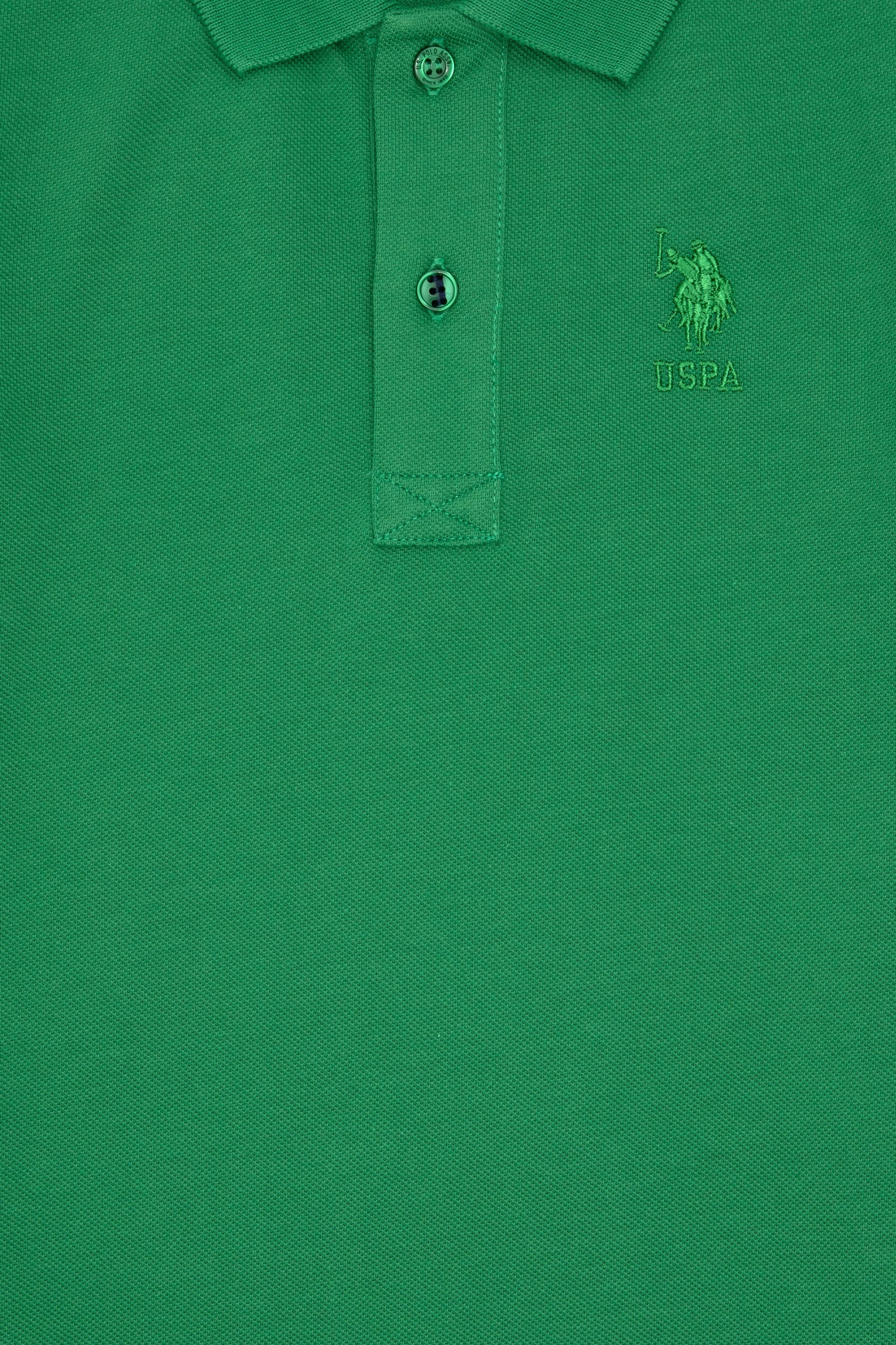 Erkek Çocuk Yeşil Basic Polo Yaka Tişört - Image 3