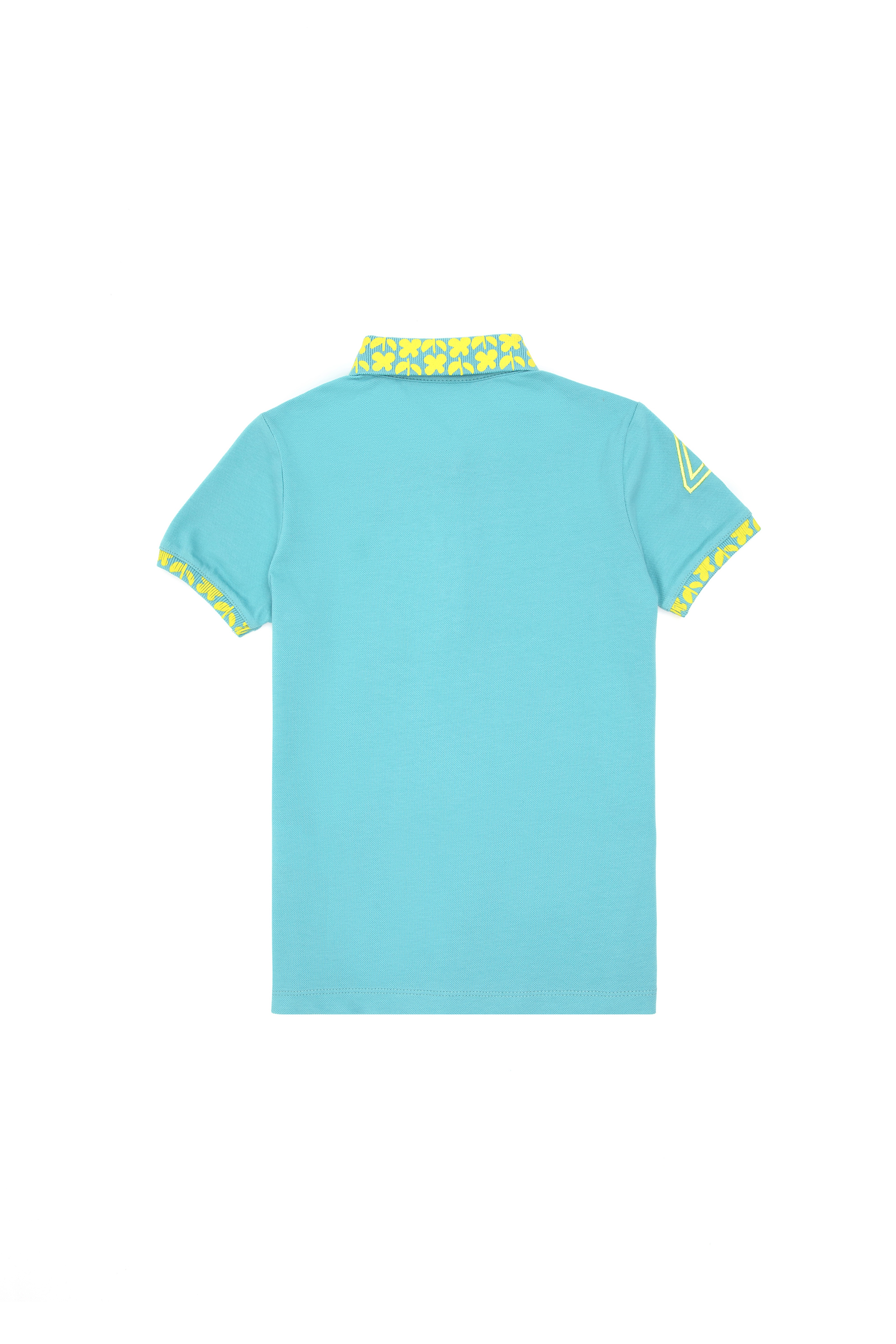 Kız Çocuk Mint Polo Yaka Basic Tişört - Image 3