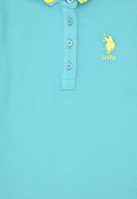 Kız Çocuk Mint Polo Yaka Basic Tişört - 50283284061