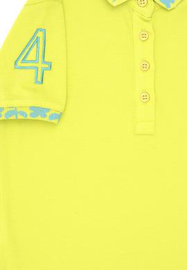 Kız Çocuk Fıstık Yeşili Polo Yaka Basic Tişört - 50283284083