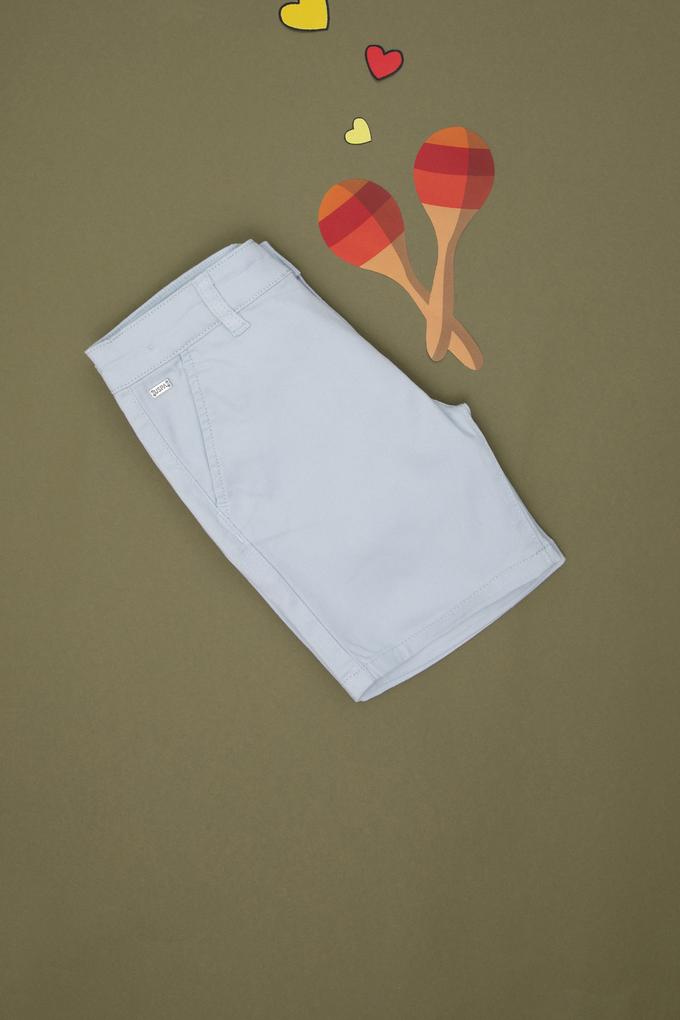 Erkek Çocuk Açık Mavi Dokuma Şort