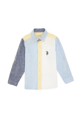 Erkek Çocuk Açık Mavi Uzun Kollu Gömlek - 50283887011