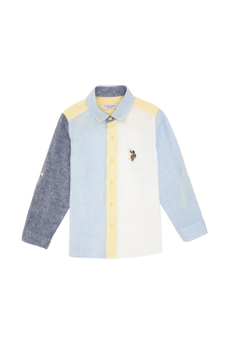 Erkek Çocuk Açık Mavi Uzun Kollu Gömlek - 50283887011