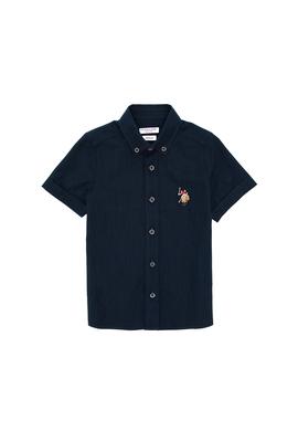 Erkek Çocuk Lacivert Kısa Kollu Gömlek - 50284019052